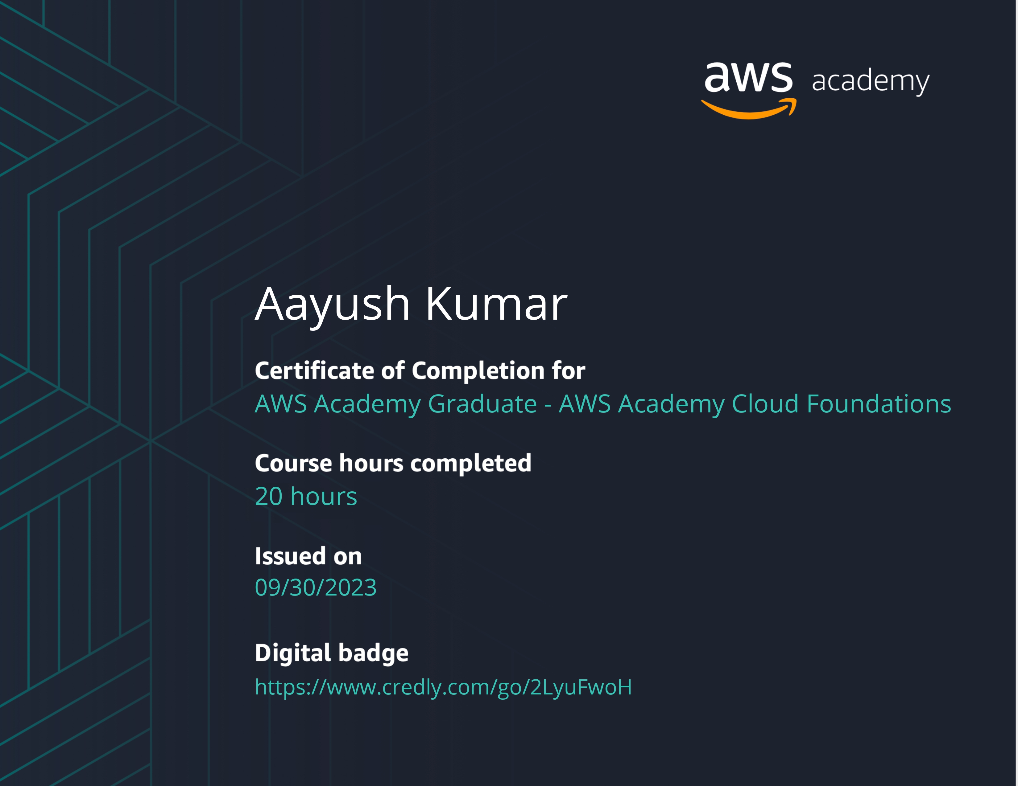 AWS Cloud Foundation Certificate